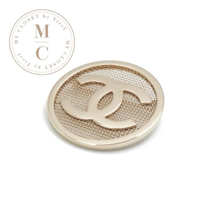 シャネル CHANEL ブローチ コサージュ ゴールド ココマーク サークル