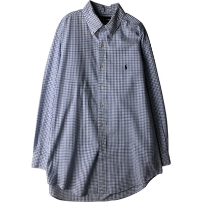 古着 ラルフローレン Ralph Lauren YARMOUTH 長袖 ボタンダウンチェックシャツ メンズL相当/eaa618538