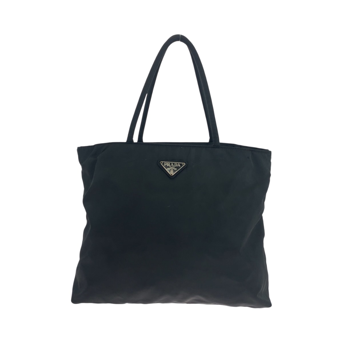 美品 PRADA プラダ テスート 三角ロゴプレート ブラック 黒 シルバー金具 ナイロン トートバッグ ショルダーバッグ 502777 【中古】