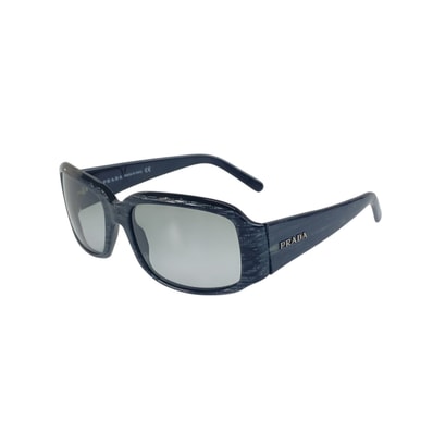 美品 PRADA プラダ ロゴ マーブル グレー プラスチック サングラス スクエア 1-0294722 【中古】