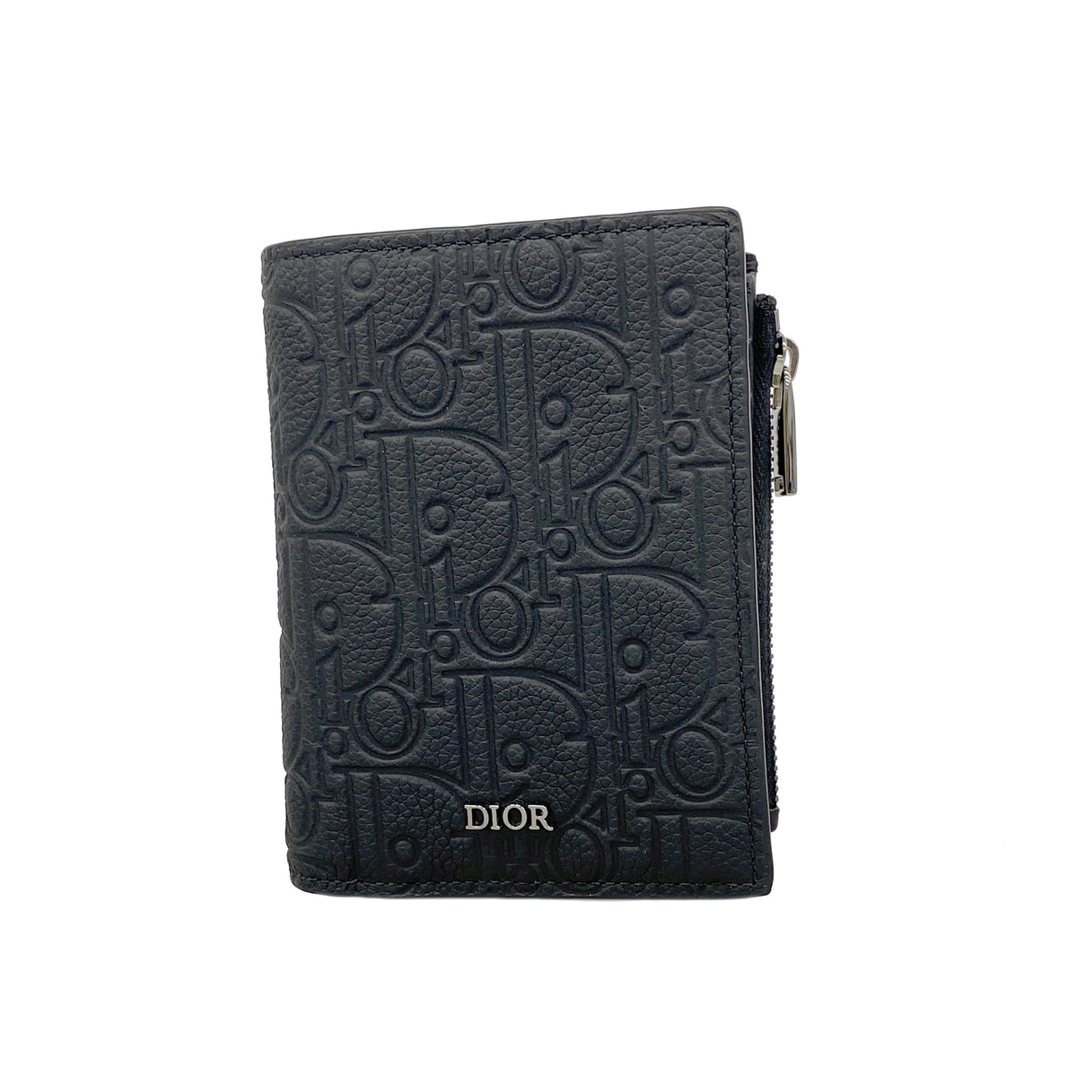【6hd3916】クリスチャンディオール 財布 グラビティ レザー ブラック シルバー金具【中古】メンズ