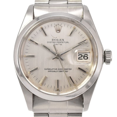 値下 ロレックス ROLEX 1500 ヴィンテージ オイスターパーペチュアル デイト Cal.1570 自動巻き メンズ 保証書付き M#145239