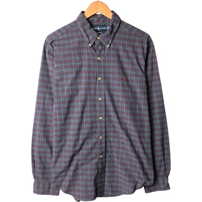 古着 ラルフローレン Ralph Lauren CLASSIC FIT 長袖 ボタンダウンチェックシャツ メンズXL相当/eaa570159