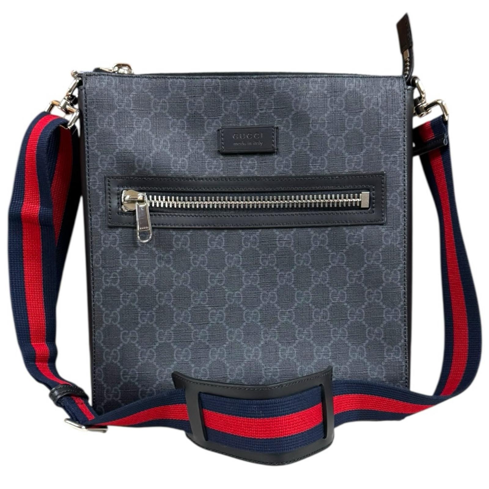 グッチ GGスプリーム ショルダーバッグ GGスプリームキャンバス 474137 グレー レディース GUCCI  中古