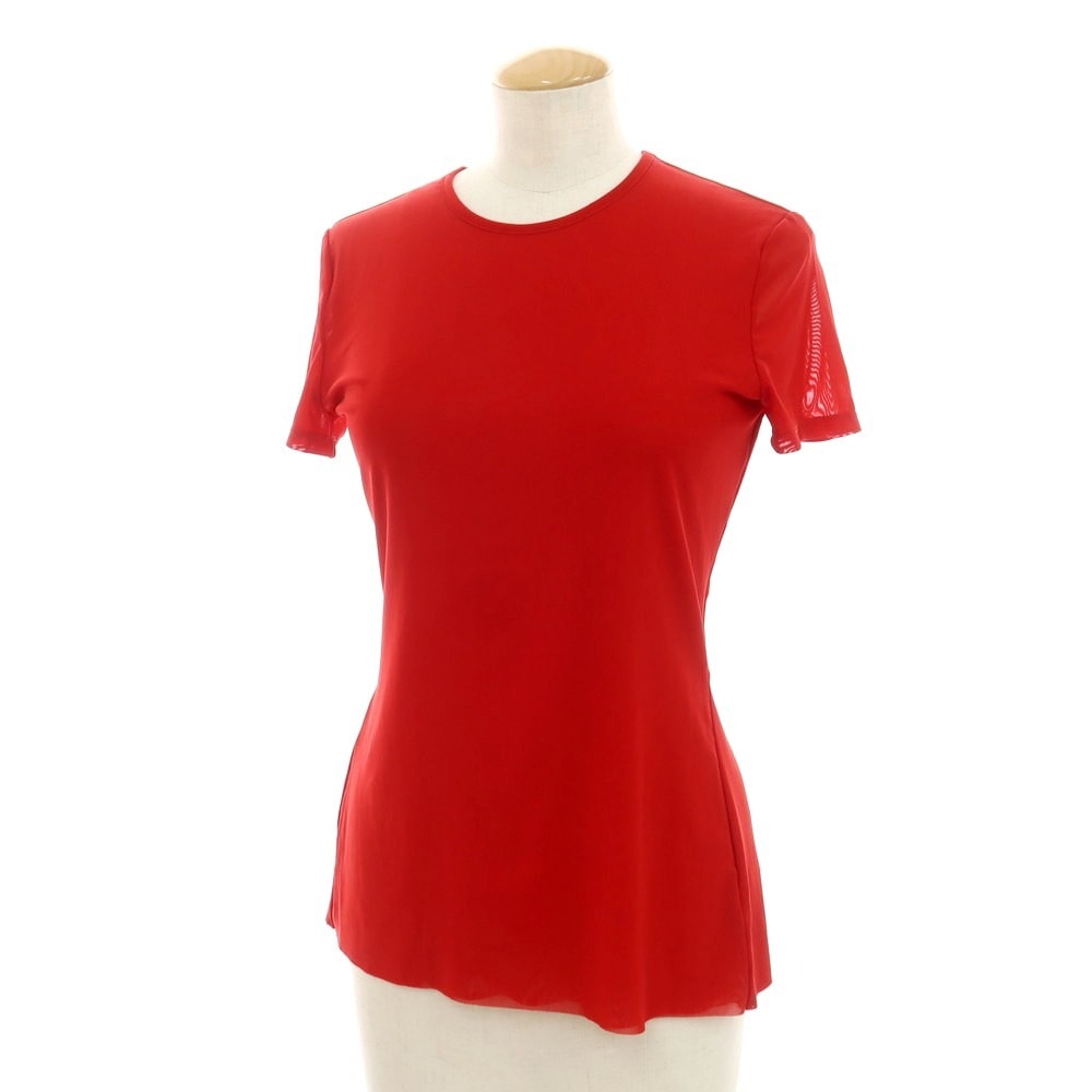 【中古】クラネ CLANE ナイロンポリエステル クルーネック 半袖Tシャツ レッド【サイズ2】【レディース】