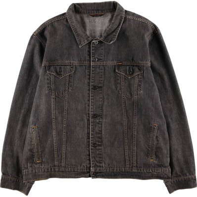 古着 00年代 ラルフローレン Ralph Lauren POLO JEANS COMPANY ブラック デニムジャケット Gジャン メンズXXL相当/eaa629144