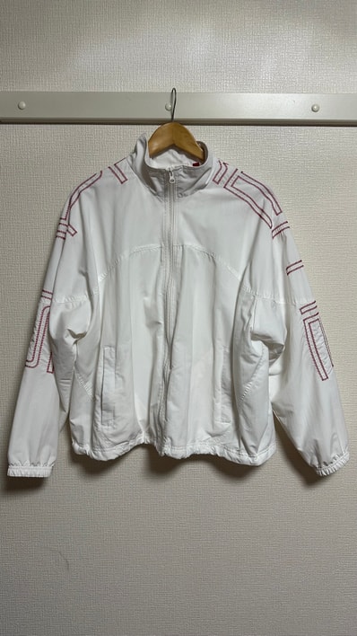 Supreme Spellout Embroidered Track Jacket "White"