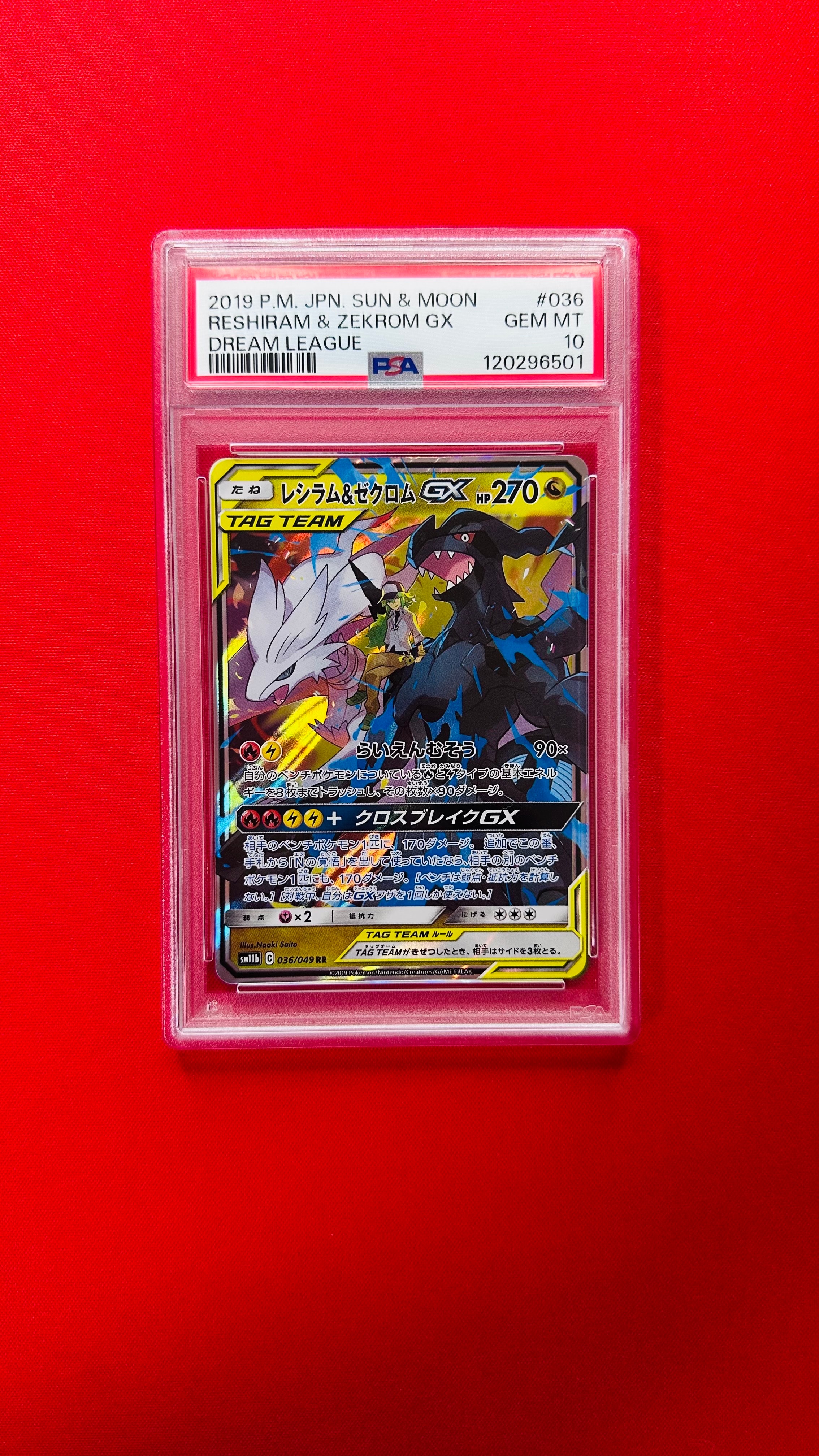 レシラム&ゼクロムGX (N) RR[SM11b 036/049](強化拡張パック「ドリームリーグ」)