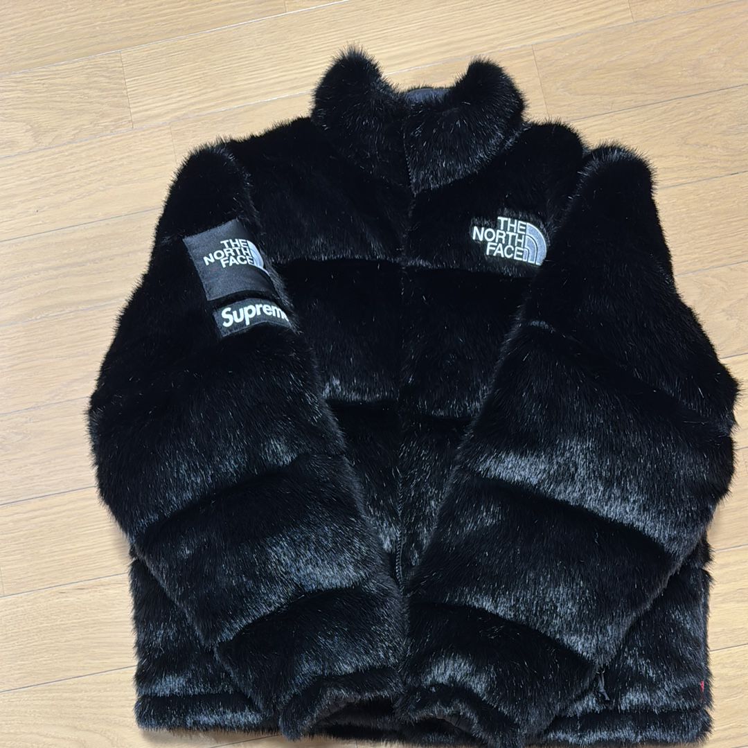 Supreme x The North Face Faux Fur Nuptse Jacket "Black"