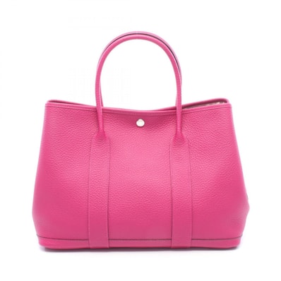 エルメス HERMES ガーデンパーティPM トートバッグ バッグ レザー カントリー カントリー ローズパープル A刻印(2017年製造) レディース ピンク系 【中古】