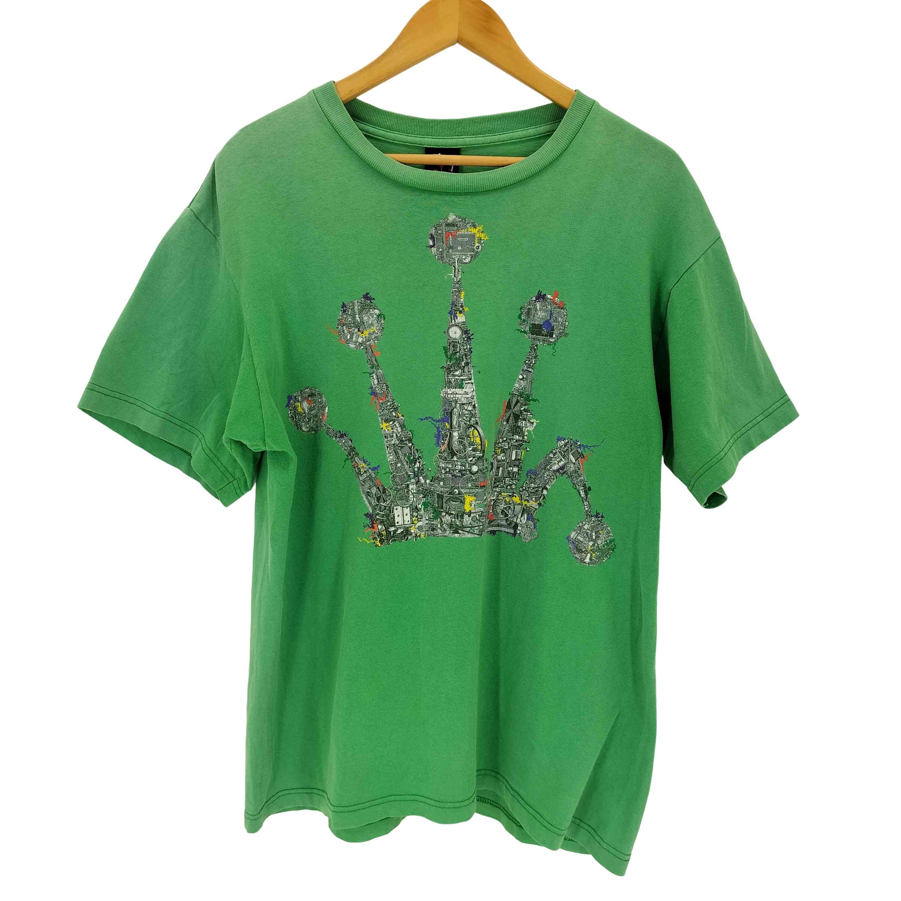 00s メキシコ製 折れクラウンプリントTシャツ ビッグロゴTシャツ【1138608517909】