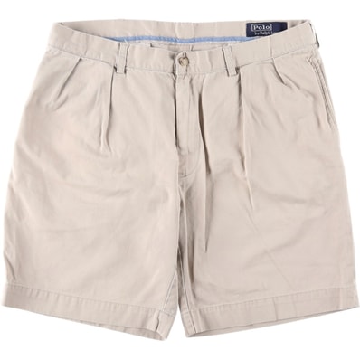 古着 ラルフローレン Ralph Lauren POLO by Ralph Lauren CLASSIC FIT PLEATED 9" ツータック チノショーツ ショートパンツ メンズw36相当/eaa647355