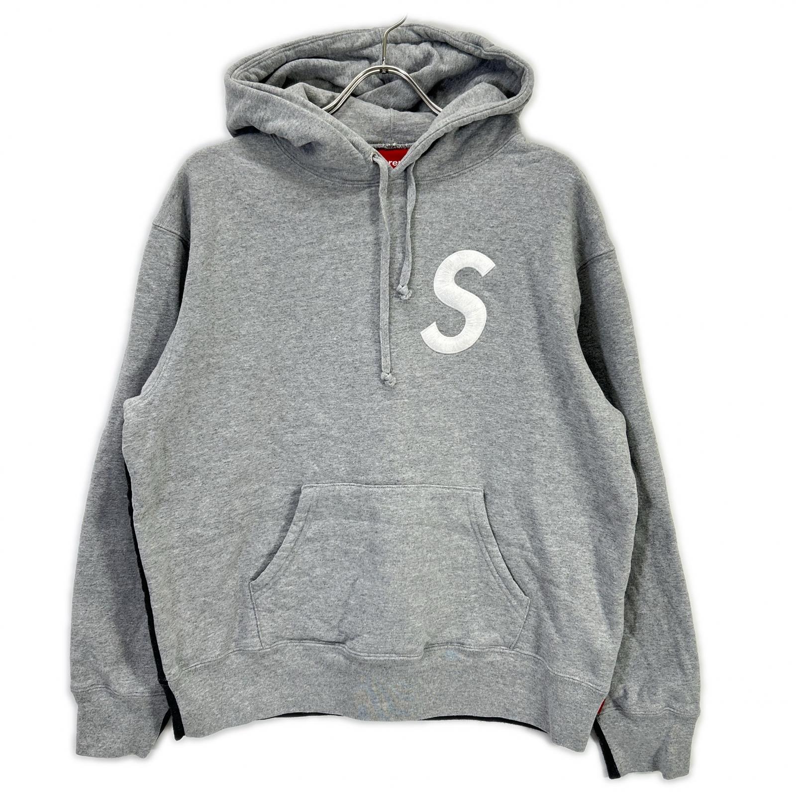 シュプリーム 21AW グレー S Logo Split Hooded Sweatshirt S