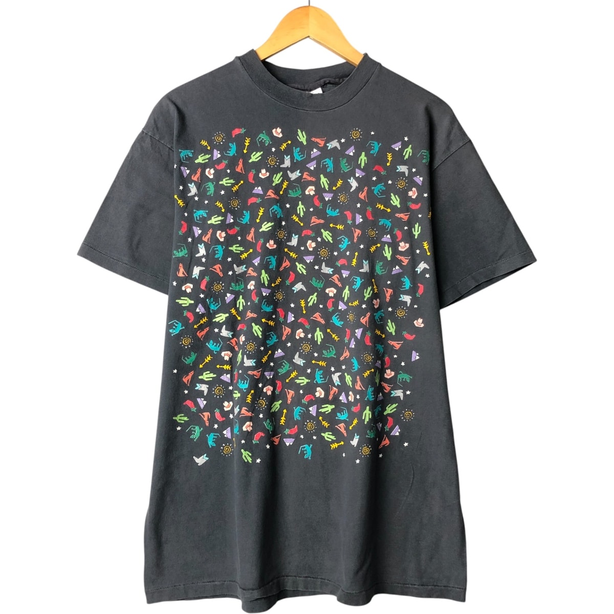 古着 80年代 ヘインズ Hanes BEEFY-T 青タグ プリントTシャツ USA製 メンズXL相当 ヴィンテージ/eaa581617