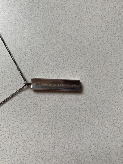 Tiffany & Co 1837 Bar Pendant Necklace "Silver"
