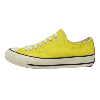 CONVERSE コンバース 31311510 ADDICT CHUCK TAYLOR LEATHER OX チャックテイラー レザー ローカット スニーカー イエロー系 ホワイト系 27.5cm【中古】