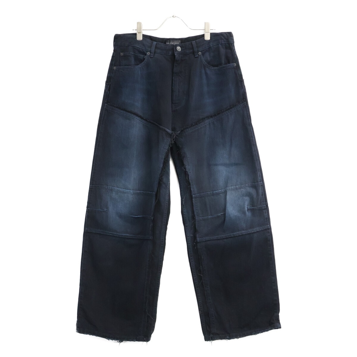 バレンシアガ 【美品/国内正規/24年製】809444 ダブルニーワイドデニムパンツ XS