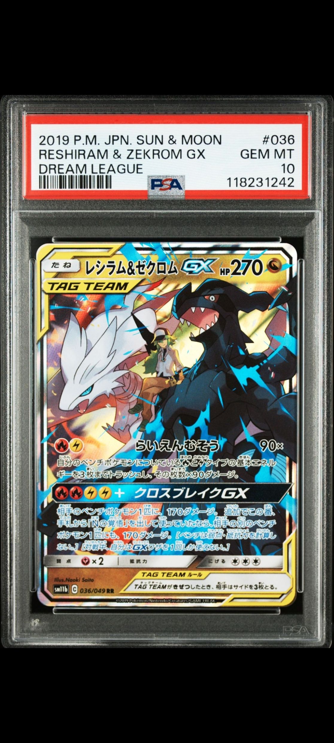 レシラム&ゼクロムGX (N) RR[SM11b 036/049](強化拡張パック「ドリームリーグ」)