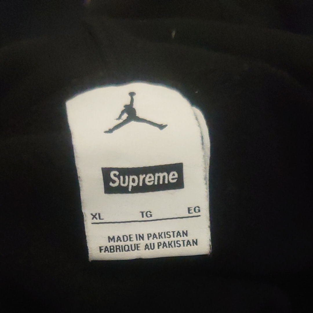 Supreme x Jordan Hooded Sweatshirt "Black"