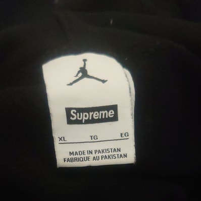 Supreme x Jordan Hooded Sweatshirt "Black"
