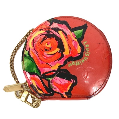 ルイヴィトン LOUIS VUITTON ポルト モネ シャポー ポルトモネシャポー M93691 モノグラムヴェルニ ローズ 薔薇 財布 小銭入れ ラウンドファスナー コインケース モノグラムヴェルニ オレンジサンセット オレンジ