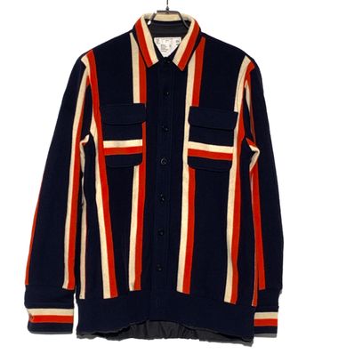 sacai cashmere wool knit shirt