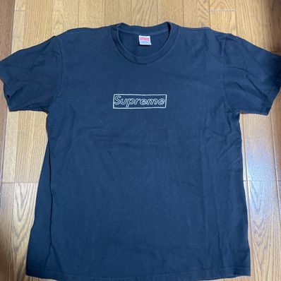 Supreme KAWS Chalk Logo Tee "Black"