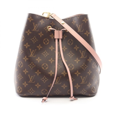 ルイ・ヴィトン LOUIS VUITTON ネオノエ ショルダーバッグ バッグ PVCコーティングキャンバス レザー モノグラム ローズプードル レディース ブラウン系 / ピンク系 M44022 【中古】