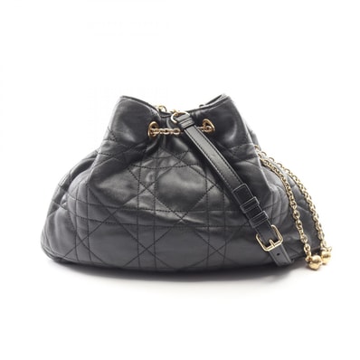 ディオール Dior Ammi アミ ショルダーバッグ バッグ レザー レディース ブラック系 【中古】