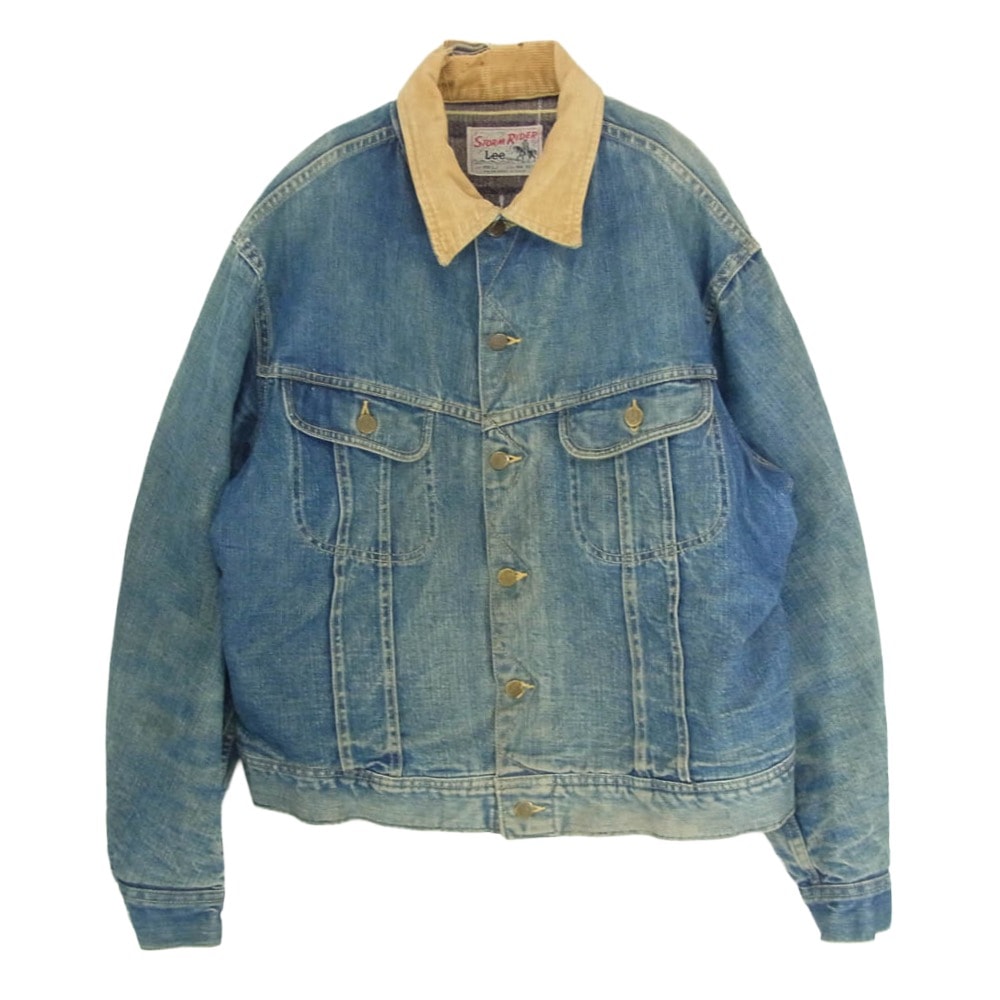 Lee リー デニムジャケット 101J 60年代 60s USA製 ヴィンテージ STORM RIDER ストームライダー ブランケット付 デニム ジャケット 44REG インディゴブルー系 44【中古】