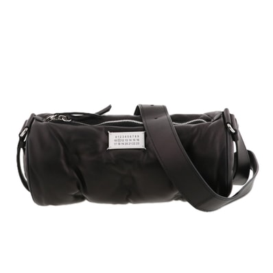 【値下げ】Maison Margiela メゾン マルジェラ グラムスラム ピロー ショルダーバッグ SB1WG0048 レザー ブラック レディース【中古】