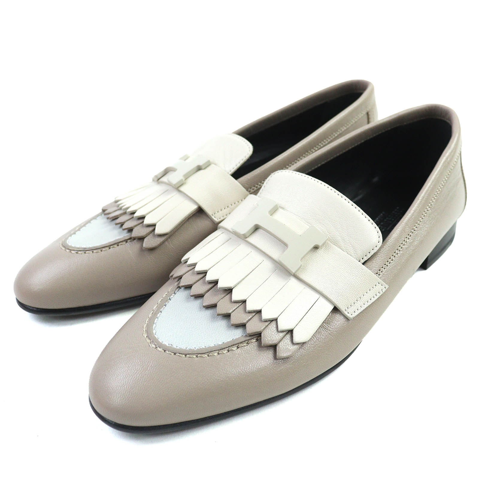 未使用品 エルメス
 ローファー ロワイヤル ベージュ系 レディース 36 232136Z