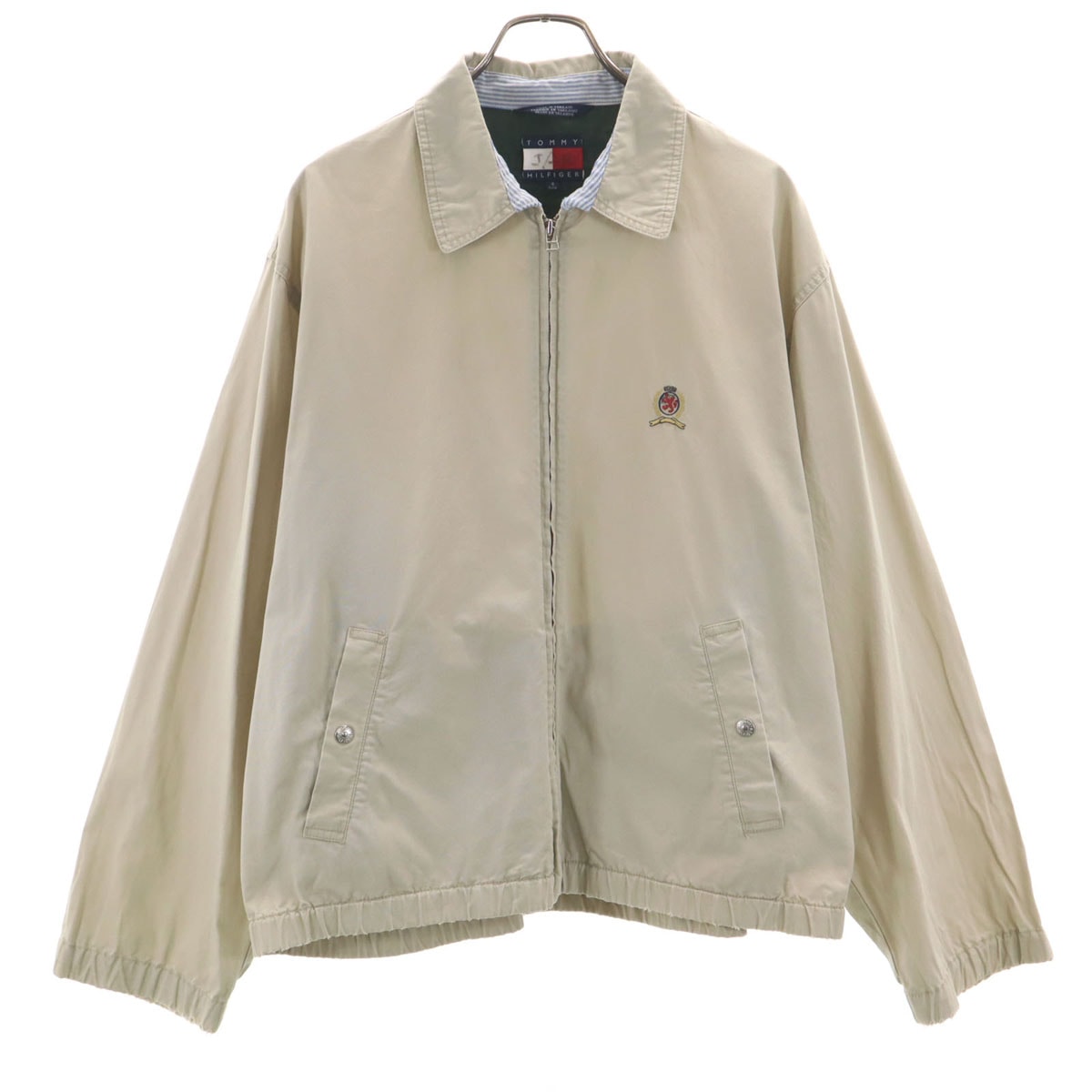 TOMMY HILFIGER トミーヒルフィガー 90s オールド フラッグタグ ブルゾン S ベージュ ジャケット