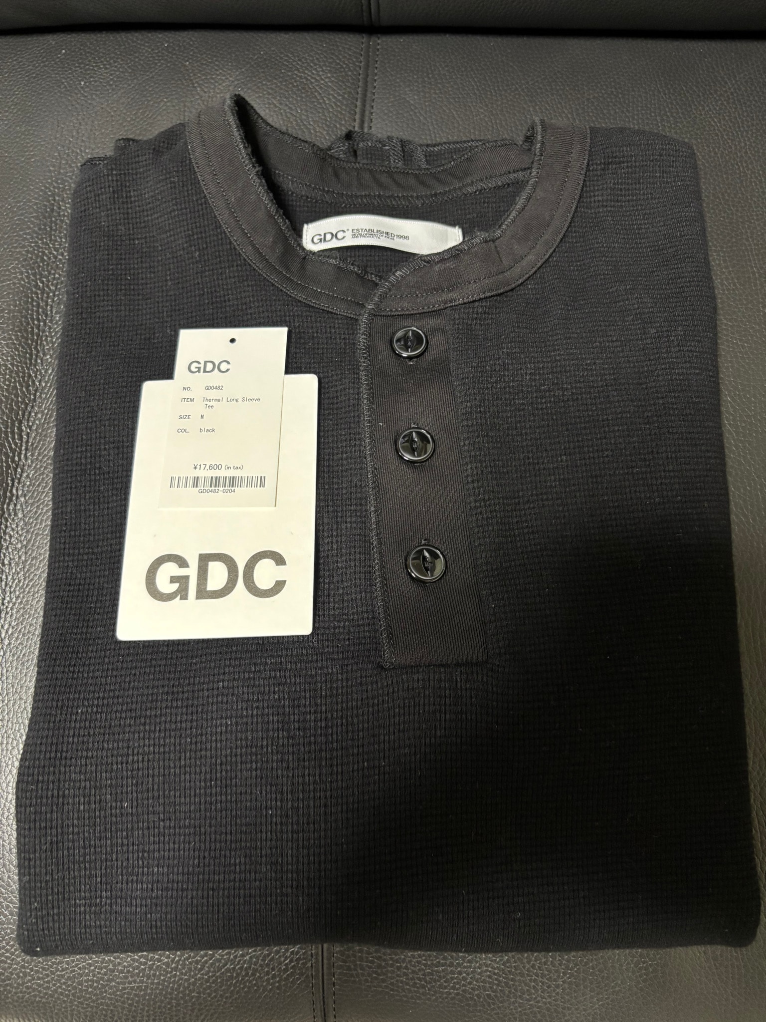 GDC Thermal Long Sleeve Tee "Black"
