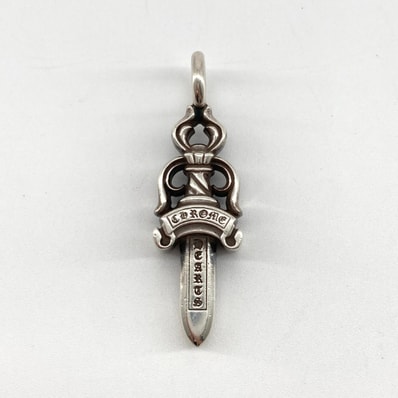 Chrome Hearts Double Dagger Pendant "Silver"