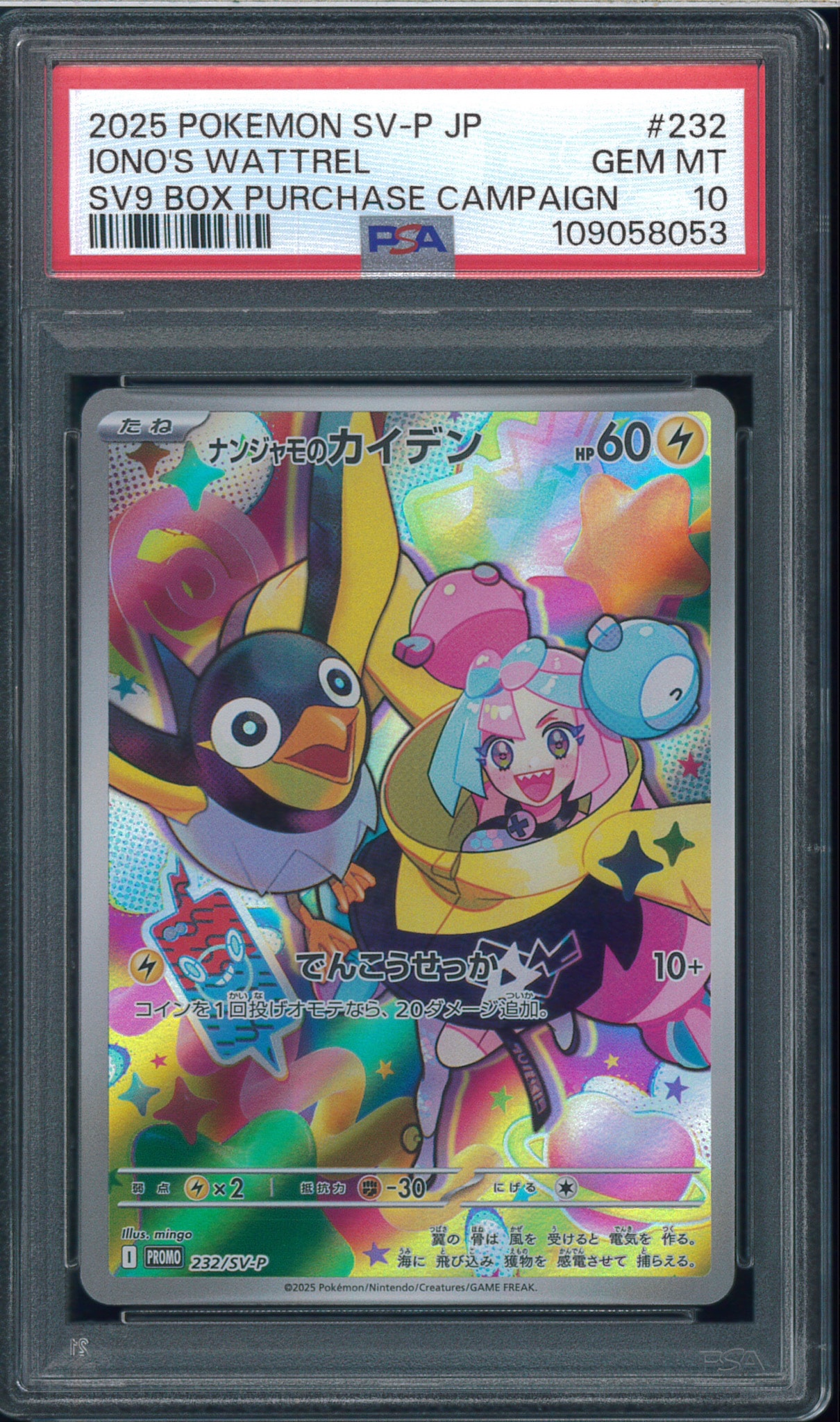 Iono's Wattrel P [SV-P 232](Promotional Cards "Expansion Pack Battle Partners Box Purchase Campaign")