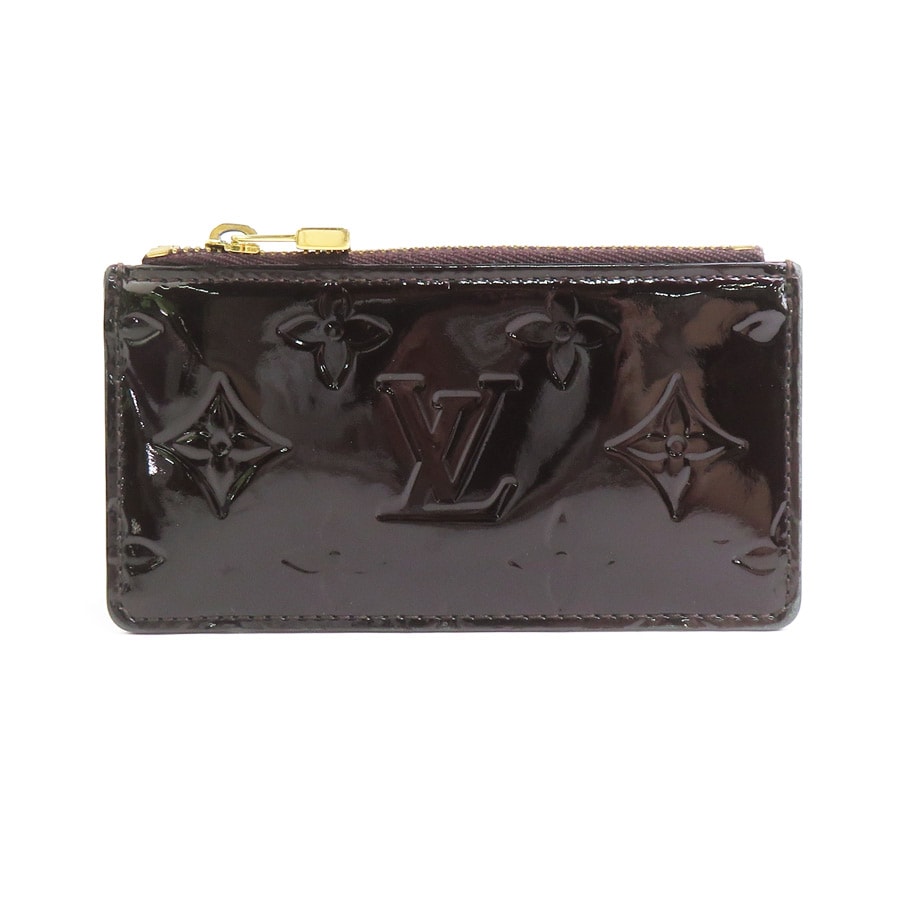 ルイ ヴィトン LOUIS VUITTON キーケース コインケース モノグラムヴェルニ ポシェット クレ パテントレザー アマラント ゴールド レディース M93518【中古】 e60342g