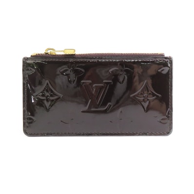 ルイ ヴィトン LOUIS VUITTON キーケース コインケース モノグラムヴェルニ ポシェット クレ パテントレザー アマラント ゴールド レディース M93518【中古】 e60342g