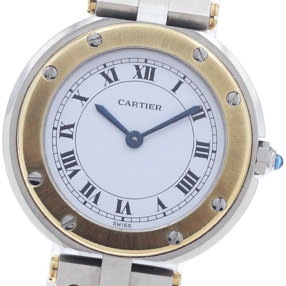 カルティエ サントスラウンドSM YGベゼル  レディース 【中古】