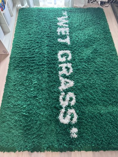 OFF-WHITE / IKEA MARKERAD "WET GRASS" Rug "Green"