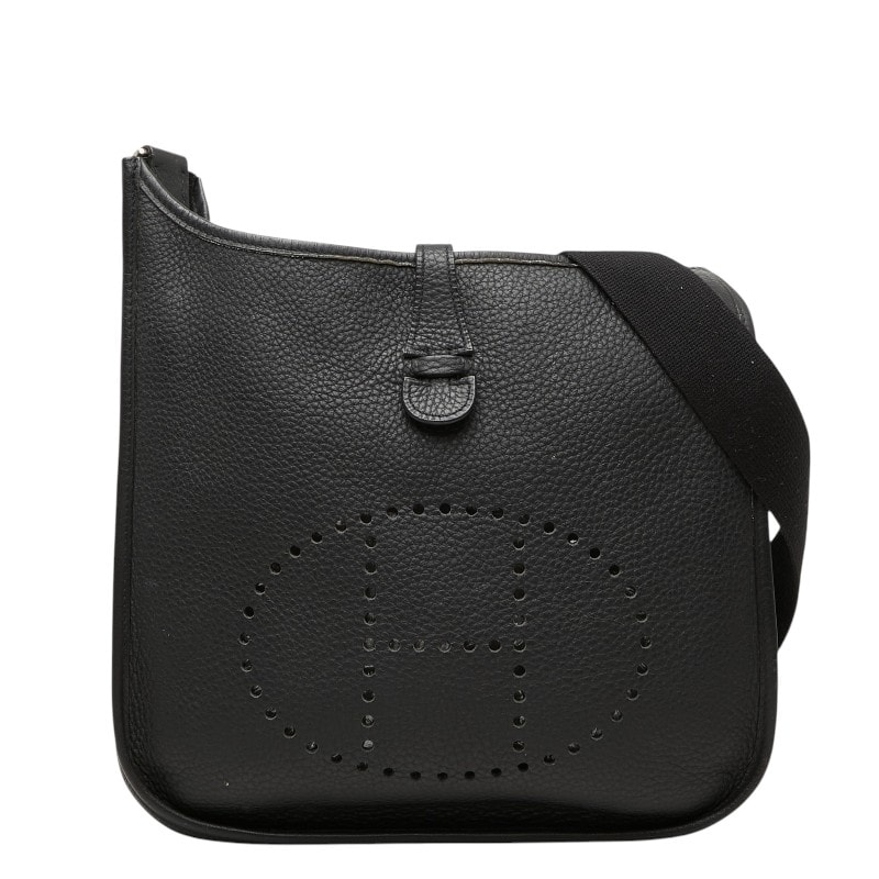エルメス エヴリン2 ドゥー PM ショルダーバッグ 斜めかけ ブラック トリヨンクレマンス レディース HERMES 【中古】