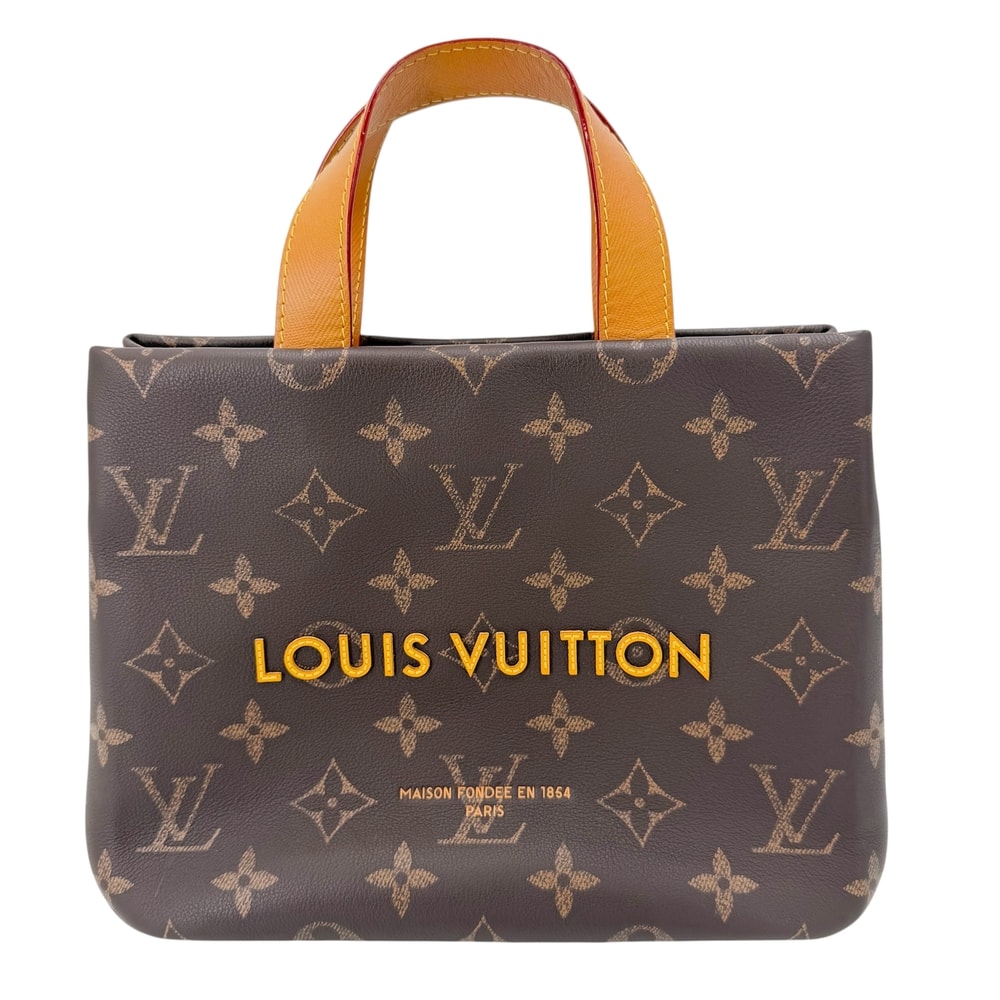 LOUIS VUITTON ルイヴィトン 2WAY モノグラム ハンドバッグ ショルダーバッグ 肩掛け 斜め掛け ショッピングバッグ M27019 モノグラムキャンバス    ブラウン 茶 ゴールド金具 レディース【中古品】