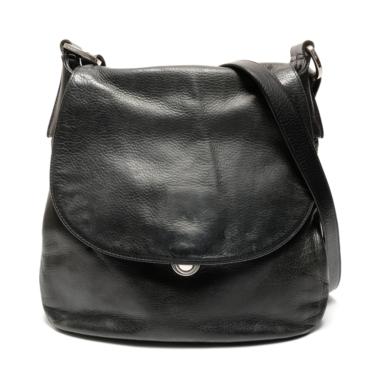 プラダ PRADA レザー ショルダーバッグ【中古】