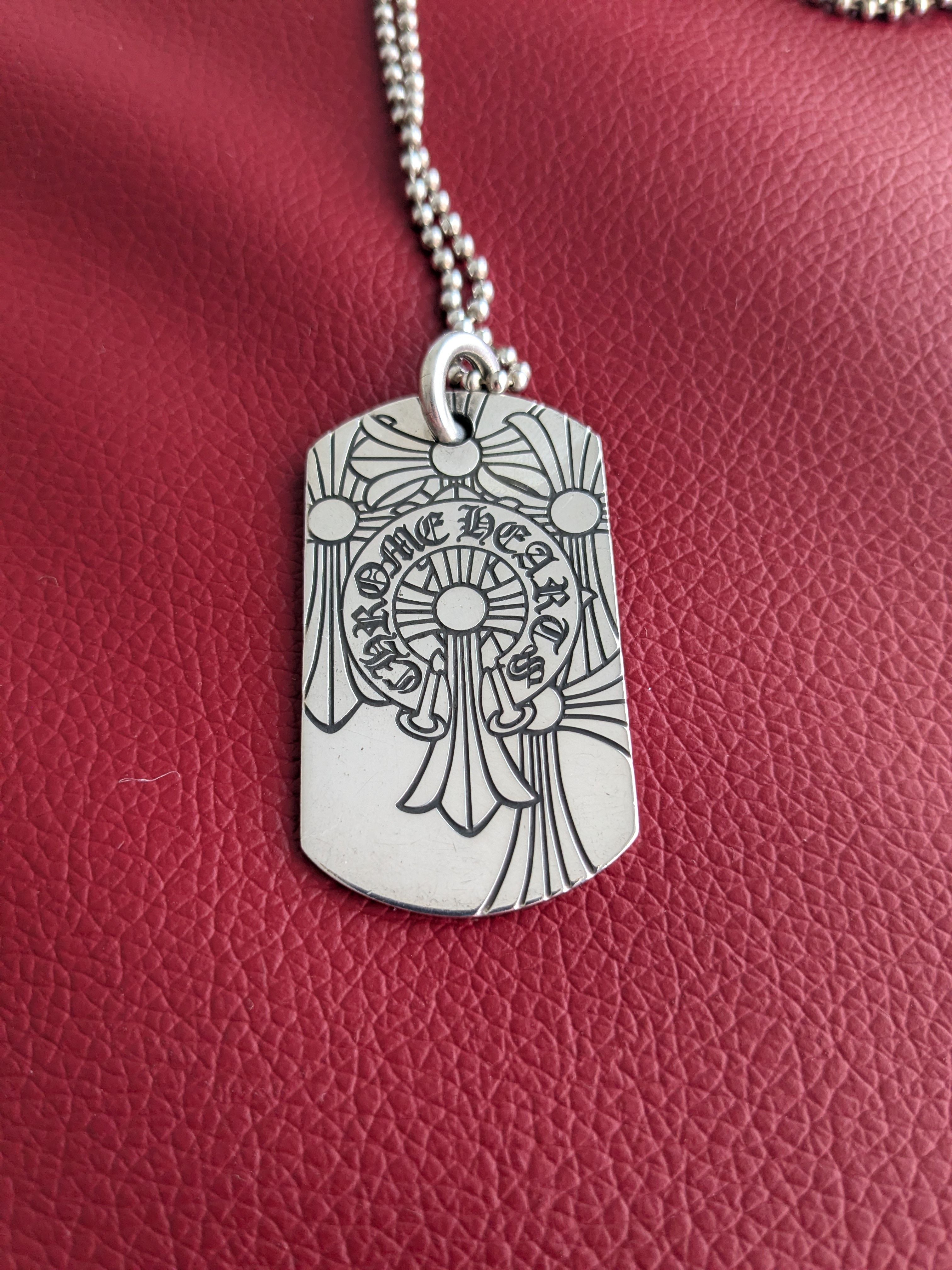 Chrome Hearts Dog Tag God Breath The World "Silver"