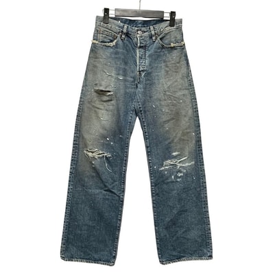 MINEDENIM マインデニム 品番 2402-1001-88-282 W.Straight 5pocket USS 加工 ワイド デニム パンツ インディゴ サイズ5 正規品 / 51984
