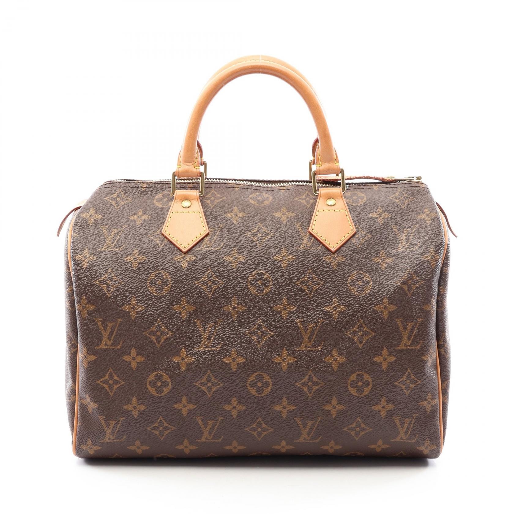 ルイ・ヴィトン LOUIS VUITTON スピーディ30 ハンドバッグ バッグ PVCコーティングキャンバス レザー モノグラム レディース ブラウン系 M41526 【中古】