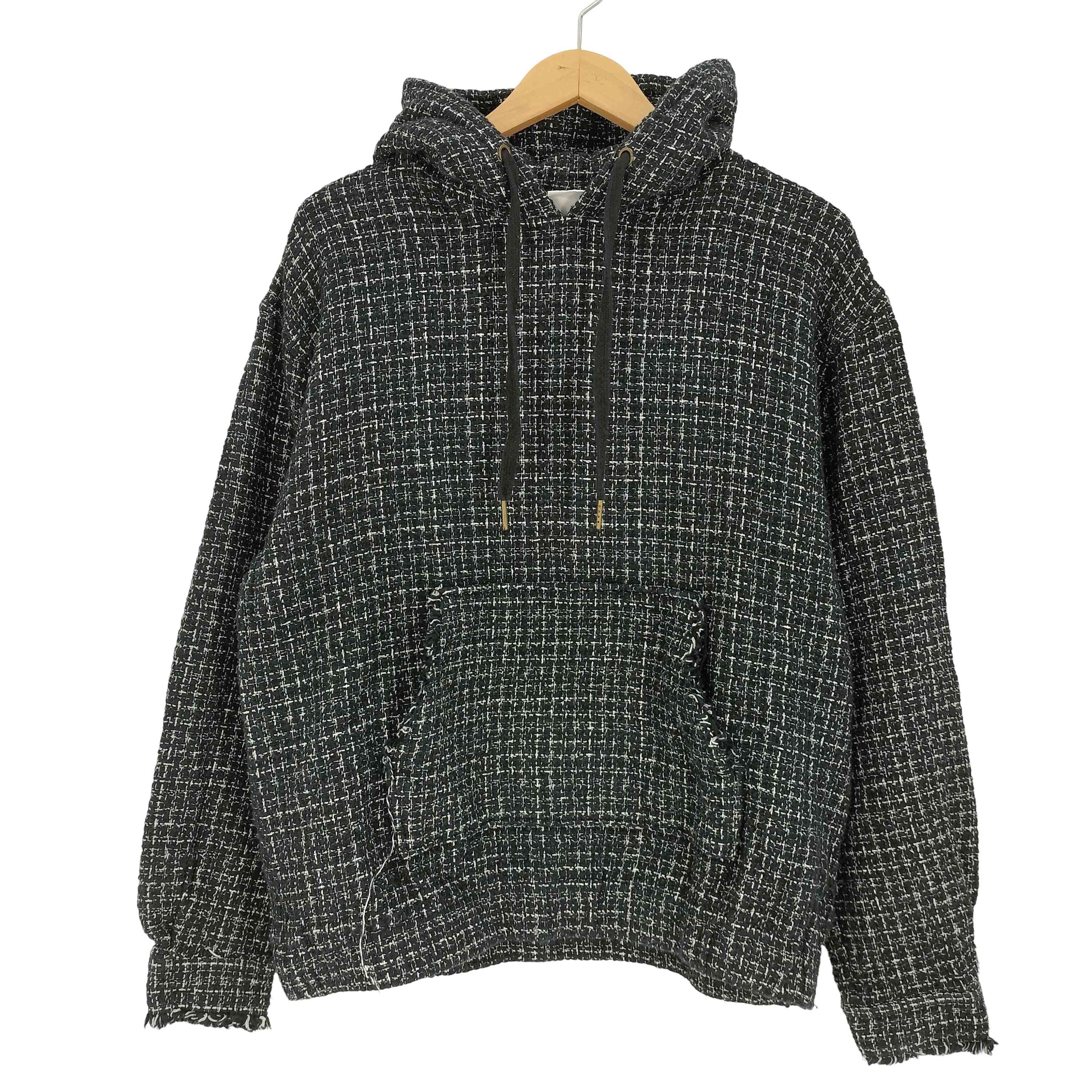 TWEED JERSEY HOODIE ツイード プルオーバーパーカー【1142789789215】
