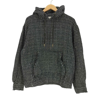 TWEED JERSEY HOODIE ツイード プルオーバーパーカー【1142789789215】