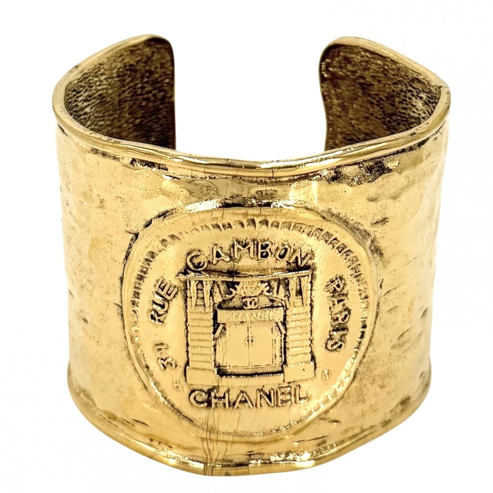 C (やや傷や汚れあり)】CHANEL シャネル バングル ブレスレット ココ