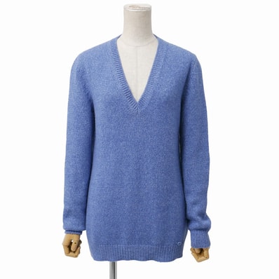 ■美品■GUCCI グッチ セーター サイズS Vネック ニット GGロゴ イタリア製 ブランド古着【中古】20260417/RA9079